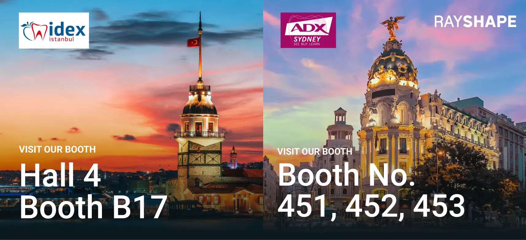 RAYSHAPE’s European Exhibition Tour: Redefining Digital Dentistry at Expodental Madrid and IDEX Istanbul