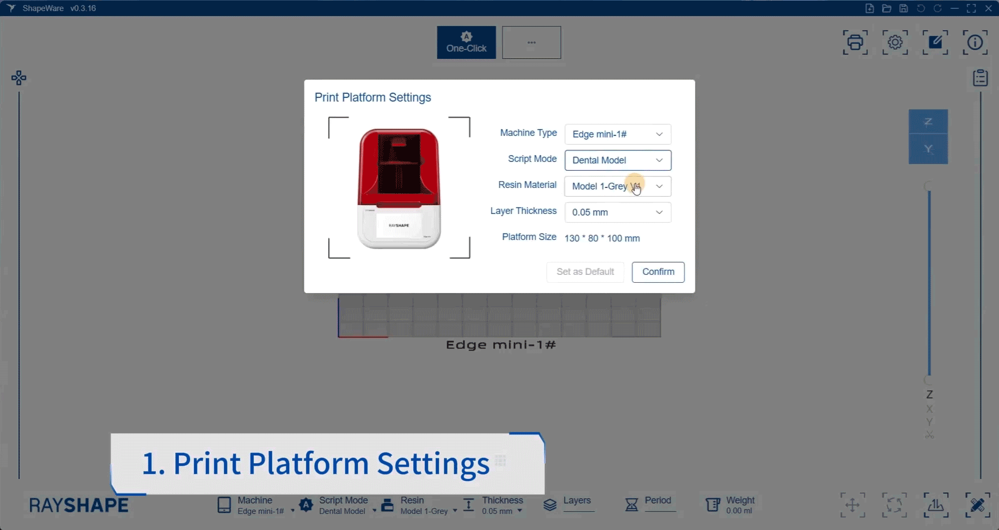 One-Click Dental Model